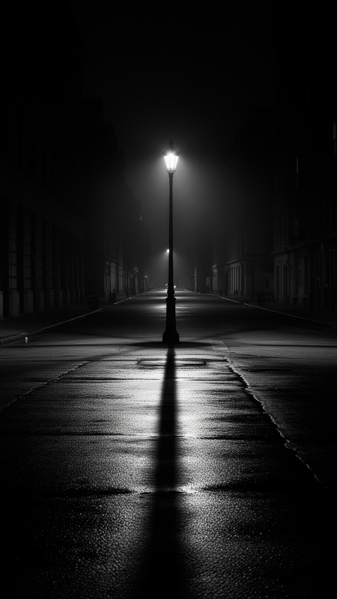 Rue. Lampadaire